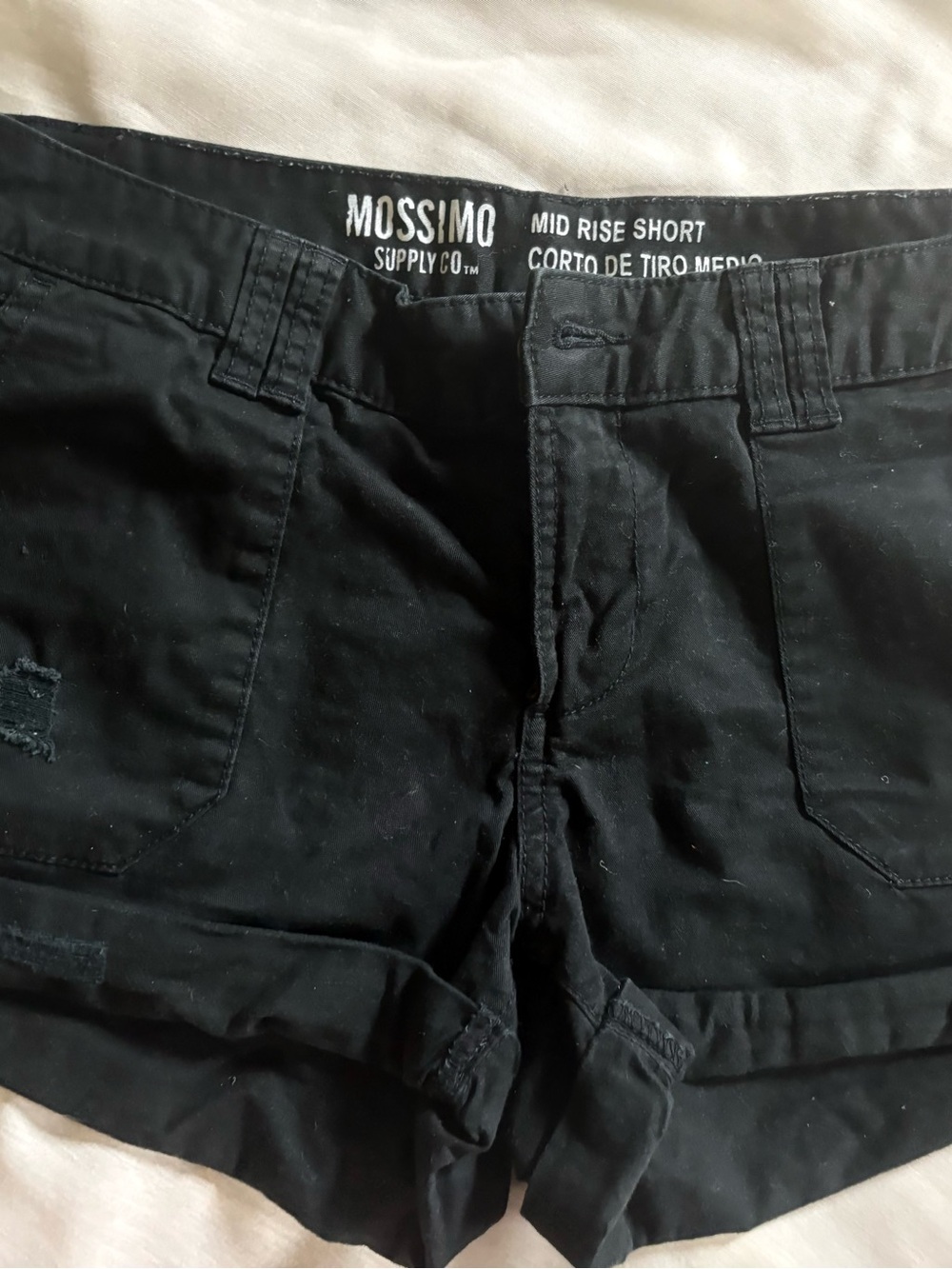 Mossimo Supply Co. Black Mid-Rise Shorts